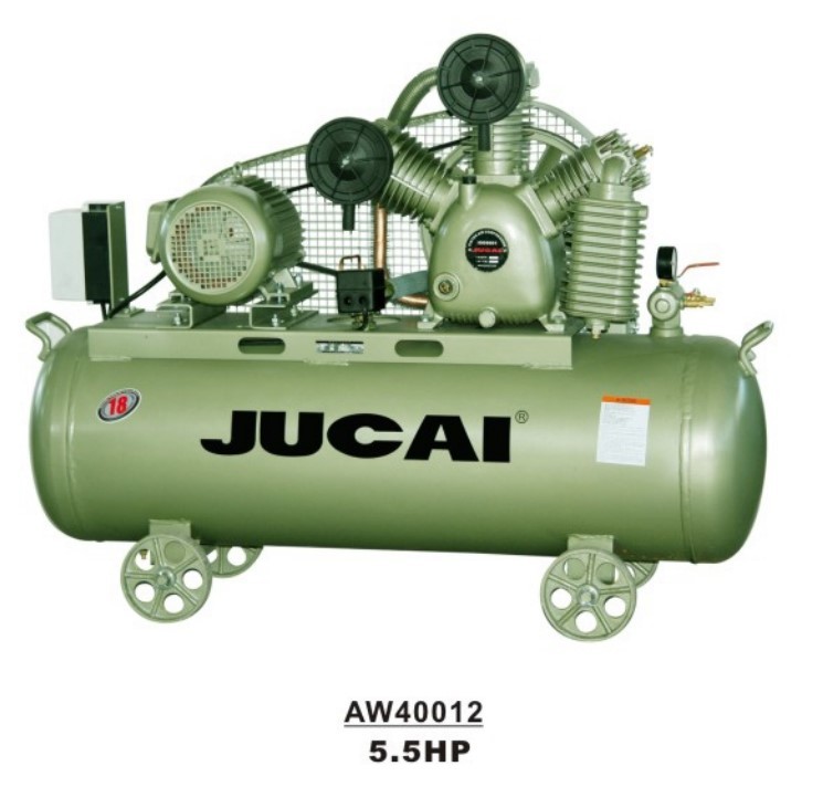 5.5hp 4kw 150L Oil Free Piston Air Compressor Belt Driven Two Piston Air Compressor